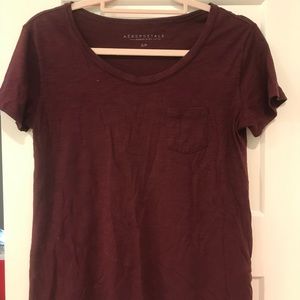 Maroon pocket tee